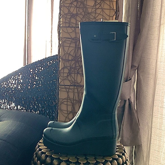 Hunter Platform Boots Knee High - RARE - Picture 3 of 6